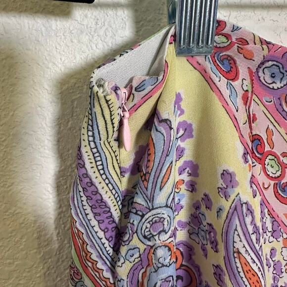 Boho Paisley Print Patchwork Skirt - Picture 3 of 8